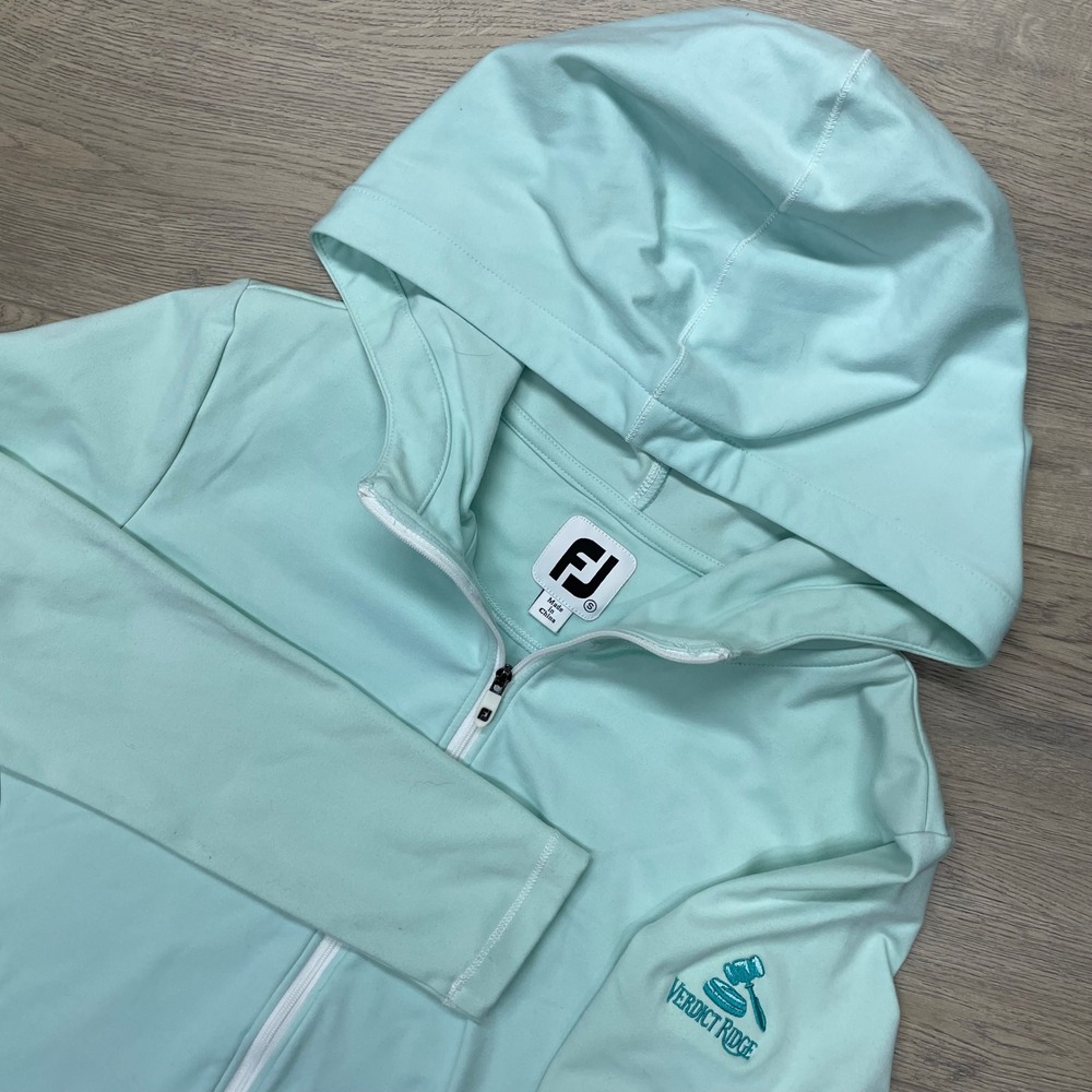 FootJoy Full Zip Hoodie Women S Mint Verdict Ridge Golf Performance Jacket